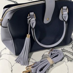 Purple Shoulder Bag with Adjustable Strap Lots of Pockets